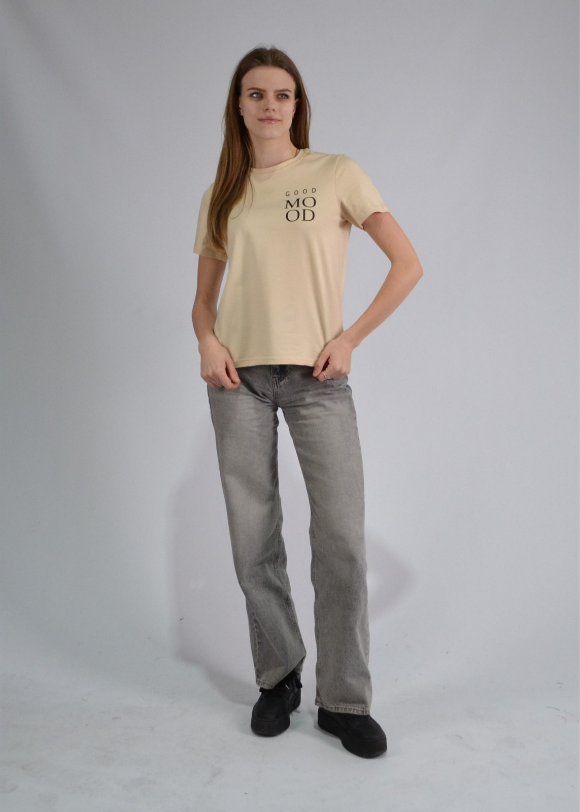 Футболка жіноча з принтом Good Mood S-XL